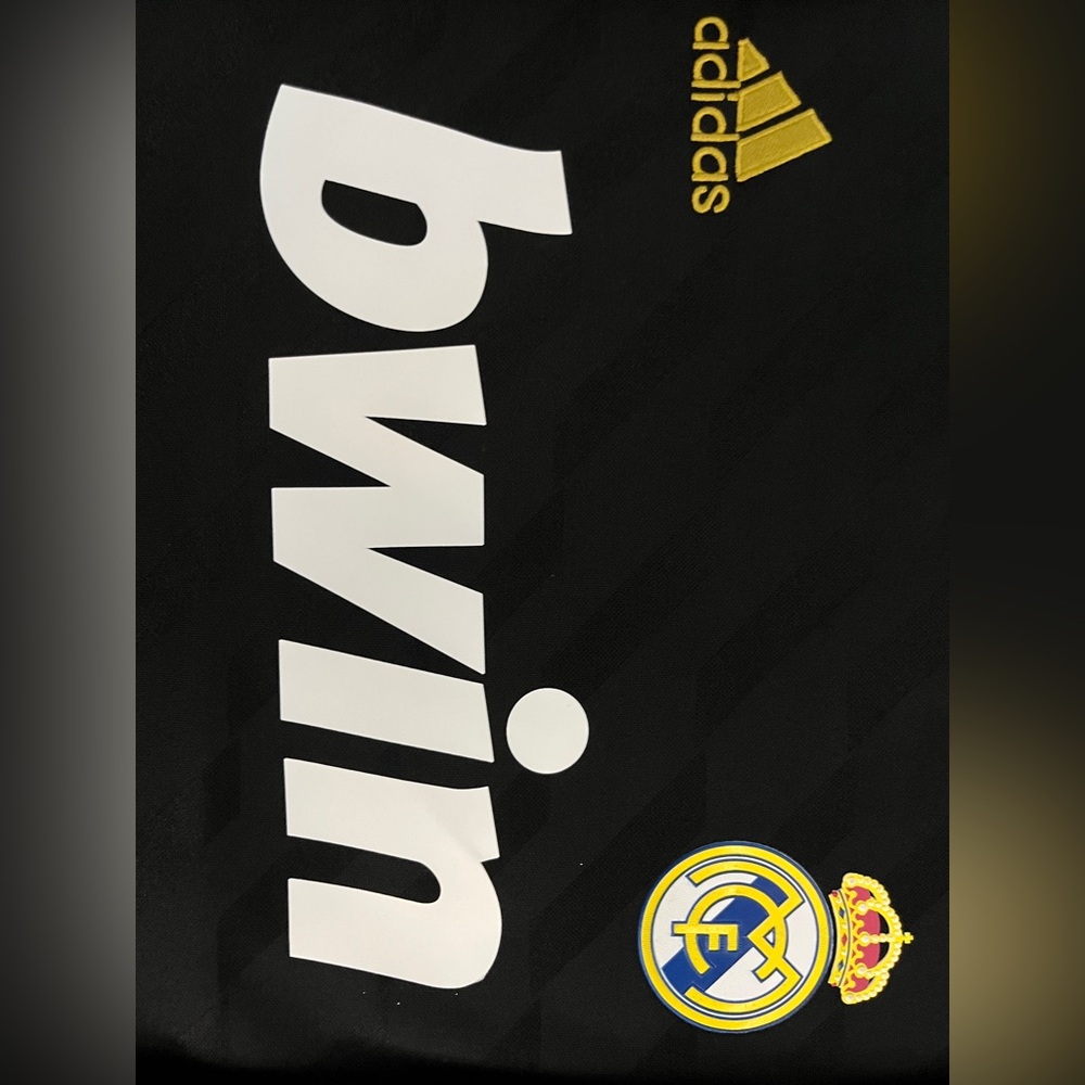 Ronaldo #7 Longsleeve Away Black Soccer Jersey Retro 2011/2012 Gold - Picture 5 of 6